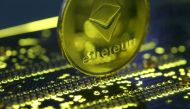 Representation of the Ethereum virtual currency standing on the PC motherboard is seen in this illustration picture, February 3, 2018. Reuters/Dado Ruvic