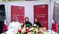 Commercial Bank officials at the Education City Career Fair. 