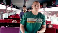 A still from the movie The 15:17 to Paris.