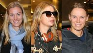 (COMBO) (L) Angelique Kerber , (C) Maria Sharapova, (R) The Number 1 ranked in the world Caro Wozniacki. Credit: Twitter/@QatarTennis
