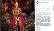 Screenshot of the instagram page of actress Aditi Rao Hydari dressed as Mehrunissa