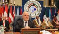 Iraqi Prime Minister Haider al-Abadi attends the Kuwait International Conference for Reconstruction of Iraq, in Bayan, Kuwait, February 14, 2018. Iraqi Prime Minister Media Office/via REUTERS