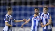 Wigan Athletic's English-born Northern Irish striker Will Grigg, February 19, 2018.  AFP / Oli SCARFF 
