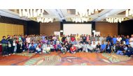 Gulf Exchange staff and management during the National Sport Day celebrations.