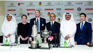 From left: Mohammed Faisal Al Naimi, Executive Director, Qatar Golf Association (QGA), Janet Turner, Area Director for Sales and Marketing, Qatar, Kuwait and Bahrain-InterContinental Hotels Group, Richard Heath, General Secretary, European Golf Associatio