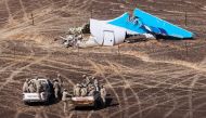The wreckage of a A321 Russian airliner in Wadi al-Zolomat, a mountainous area of Sinai Peninsula, Egypt after it crashed on October 31, 2015 (AFP / Maxim Grigoryev) 