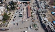 An aerial view of town center is seen after Turkish Armed Forces and Free Syrian Army (FSA) took complete control of northwestern Syria's Afrin within the 