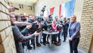 Picture taken on March 15, 2018 shows Norwegian Minister of Justice and Public Security Sylvi Listhaug speaking to the media at the Norwegian Parliament in Oslo, Norway. Norway OUT / AFP / NTB Scanpix / Gorm KALLESTAD