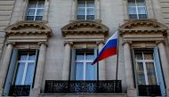 The Russian flag flies on the Consulate-General of the Russian Federation in Manhattan in New York City, March 26, 2018. REUTERS/Mike Segar
