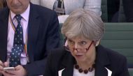 A video grab from footage broadcast by the UK Parliament's Parliamentary Recording Unit shows Britain's Prime Minister Theresa May appearing as a witness before the Liaison Committee of members of parliament at the Houses of Parliament in central London o