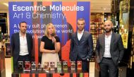 Nicki Dennis (second left), International Director Escentric Molecules, with Karim Makhlouf, (left) regional distributor of Escentric Molecules, Rami Santina (second right), Operation Manager Gulf Beauty International and Abdessamad Ferg, Area Supervisor,