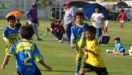 Expat children in action at the Inter-club Football Tournament 2018. 