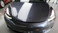 A Tesla Model 3 is seen in a showroom in Los Angeles, California, U.S. January 12, 2018. REUTERS/Lucy Nicholson/File Photo
