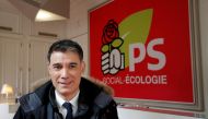 Olivier Faure, newly-elected First Secretary of French Socialist Party, poses before a news conference at the French Socialist Party rue de Solferino headquarters in Paris, France, March 30, 2018. Reuters/Philippe Wojazer/