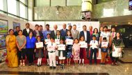 The winners with Abdullah Abdulghani & Bros Company officials.