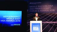 Matthew Robinson, Events Director of EMEA speaking at M&A Awards 2018.