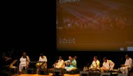 Sachal Jazz Band performing at Katara Cultural Village on Monday.