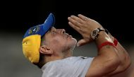 Al Fujairah's manager Diego Maradona of Argentina reacts during the match. REUTERS/Christopher Pike