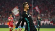 Real Madrid's Cristiano Ronaldo reacts after his goal is disallowed for handball REUTERS/Michael Dalder
