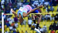 Qatar’s Mutaz Barshim in action at the IAAF World Athletics Championships in London in this 2017 file picture.