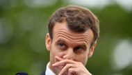French President Emmanuel Macron listens to a question during a joint press conference with Australian Prime Minister Malcolm Turnbull at Kirribilli House in Sydney on May 2, 2018. AFP / Saeed Khan 