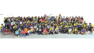 TKM College of Engineering alumni with family during the Family Sports Day at Al Jazeera Academy in Abu Hamour . 
