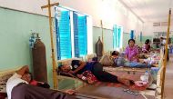 Cambodian patients confined at a hospital in Kratie province for drinking contaminated liquid. May 6, 2018. AFP / STR
