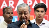 Malaysia's newly elected Prime Minister Mahathir Mohamad attends a news conference in Menara Yayasan Selangor, Pataling Jaya, Malaysia May 12, 2018. REUTERS/Stringer
