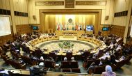 General view of the Arab League Foreign Ministers' extraordinary meeting on Jerusalem in Cairo, Egypt on May 17, 2018. ( Stringer / Anadolu Agency)