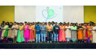 Nurses of Aster hospital and medical centres taking oath at the ceremony to mark International Nurses Day.