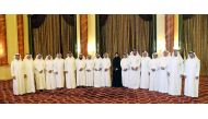  H E Sheikh Khalifa bin Jassem bin Mohamed Al Thani along with other members.