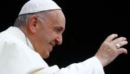 File photo of Pope Francis arriving to lead the Wednesday general audience in Saint Peter's square at the Vatican, May 23, 2018. REUTERS/Stefano Rellandini/File Photo
