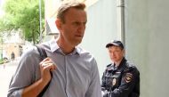 (FILE PHOTO) In this file photo taken on May 15, 2018 Russian opposition leader Alexei Navalny, who was detained during May 5 anti-Putin rally, arrives at the courthouse in Moscow.  AFP / Kirill KUDRYAVTSEV