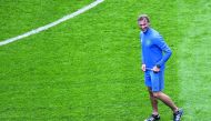 Morocco's coach Herve Renard attends a training session at Saint Petersburg Stadium on June 14, 2018, ahead of the Russia 2018 World Cup football game Iran vs Morocco. AFP / Gabriel Bouys