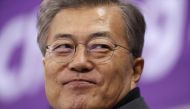 File photo of South Korea's President Moon Jae-in attending the Pyeongchang 2018 Winter Olympics. REUTERS/John Sibley 