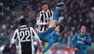 Real Madrid's Cristiano Ronaldo scores bicycle kick against Juventus in the Champions League at Allianz Stadium, Turin, Italy on April 3, 2018. (REUTERS/Alberto Lingria/File Photo)