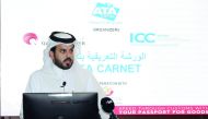 Director of Legal Affairs Department at Qatar Chamber Abdul Aziz Al Kuwari, addressing the ATA Carnet workshop, at QC premises, yesterday.