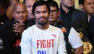 Philippines' Manny Pacquiao attends the weigh-in in Kuala Lumpur on July 14, 2018, ahead of his world welterweight boxing championship bout against Argentina's Lucas Matthysse on July 15. / AFP / Mohd RASFAN
