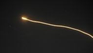 FILE PHOTO: An image released by the Syrian Arab News Agency early on May 10 2018 purportedly shows what the  agency said was air defence systems intercepting Israeli missiles over Syrian airspace (AFP) 