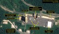 Satellite image courtesy Airbus Defense and Space and 38 North obtained July 23, 2018 shows the apparent dismantling of facilities at the Sohae satellite launching station, North Korea. (AFP PHOTO / Pléiades © Cnes 2018, Distribution Airbus DS)