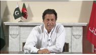 Cricket star-turned-politician Imran Khan, chairman of Pakistan Tehreek-e-Insaf (PTI), gives a speech as he declares victory in the general election in Islamabad, Pakistan, in this still image from a July 26, 2018 handout video by PTI. (PTI handout/via RE