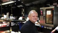 In this file photo taken on December 06, 2014 French cook Joel Robuchon is pictured in Bordeaux, southwestern France, in the kitchen of 