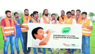 The volunteers participated in the awareness campaign.