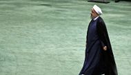 President Hassan Rouhani arrives at the Iranian Parliament in the capital Tehran, on August 28, 2018. AFP / ATTA KENARE