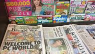 A newspaper stand displays the Herald Sun newspaper, featuring a controversial cartoon of Serena Williams, in Melbourne September 12, 2018. Reuters/Melanie Burton