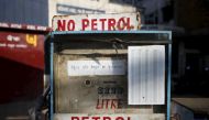 Representative image: File photo of a sign reading no petrol is pictured at a petrol pump in Kathmandu (Reuters) 