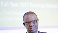 Chief Executive Tidjane Thiam of Swiss bank Credit Suisse awaits a news conference to present the company's full-year results, in Zurich, Switzerland, February 14, 2018. Reuters/Moritz Hager