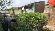 An urban farmer at work in a sub-district of Bandung city, Indonesia, August 23, 2018. Thomson Reuters Foundation/Michael Taylor