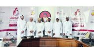Qatar Chamber Director General Saleh bin Hamad Al Sharqi (second right), with other Qatari and Omani officials on the sidelines of the cooperation protocol agreement signing ceremony.