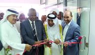 Mohammed Hatem Sulaiman (second left), Deputy Governor of Khartoum State, inaugurating the ‘Al Jaber Library’.